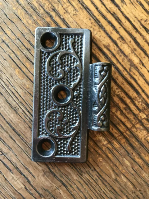 Antique Cast Iron Door Hinge, Left Half Only - 3" x 3"