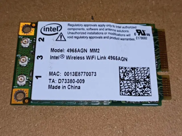 WiFi wireless intel 4965AGN MM2 board 802.11N