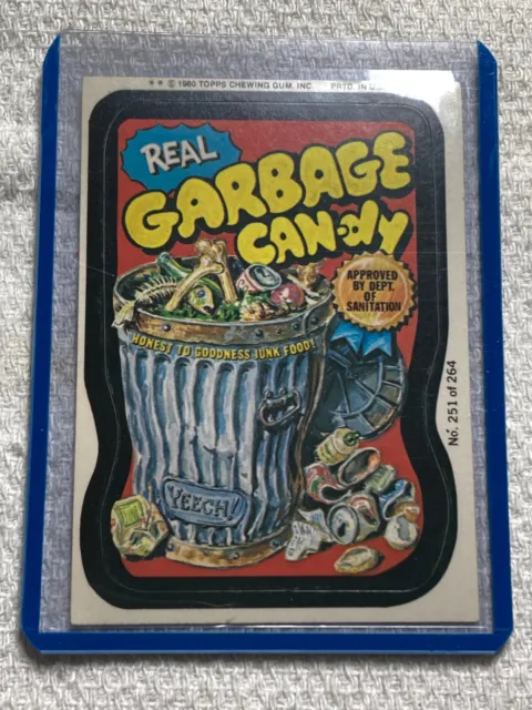 Topps Wacky Packages GARBAGE CANDY#251 / 264 (series 4) Gum Sticker 1980 EX/EX+