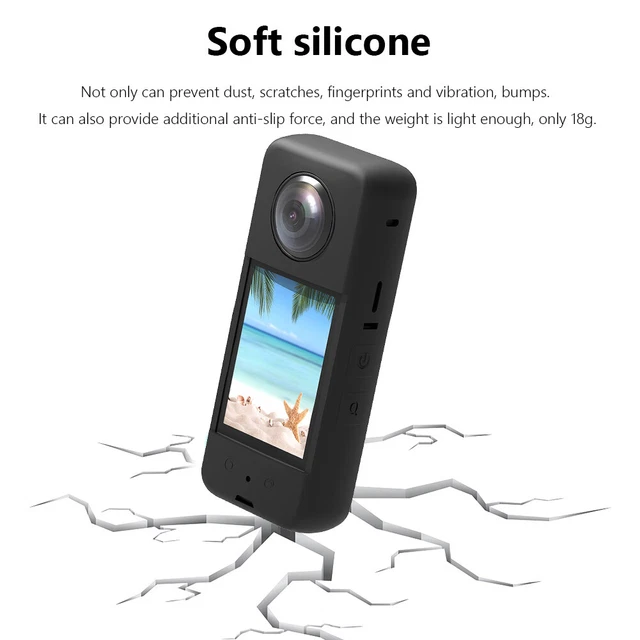 Soft Waterproof Panoramic Action Camera Protective Cover for Insta360 X3 (Black)