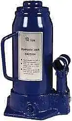 12 Ton Capacity Side Pump Bottle Jack 9-1/2" to 18-5/8" High, 6" Piston Strok...