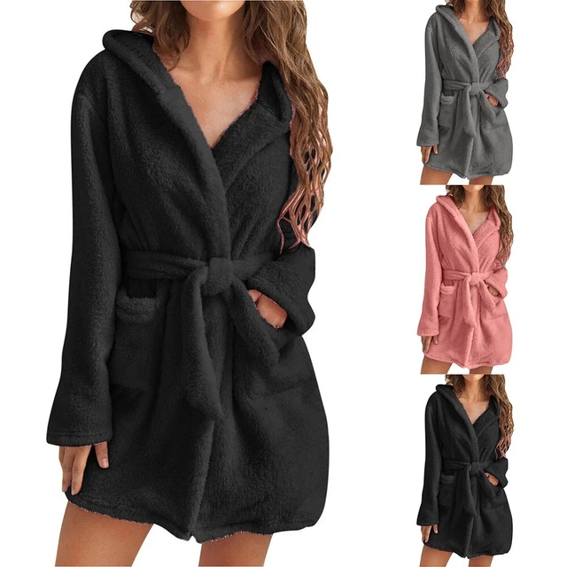 Chaud Vente Chemise de Nuit Dames Robe à la Maison Polaire Peignoir TAILLE S ~