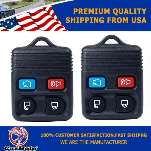 KER002D 2PCS Keyless Entry Car Remote Control Keys Fob For Ford Focus Explorer