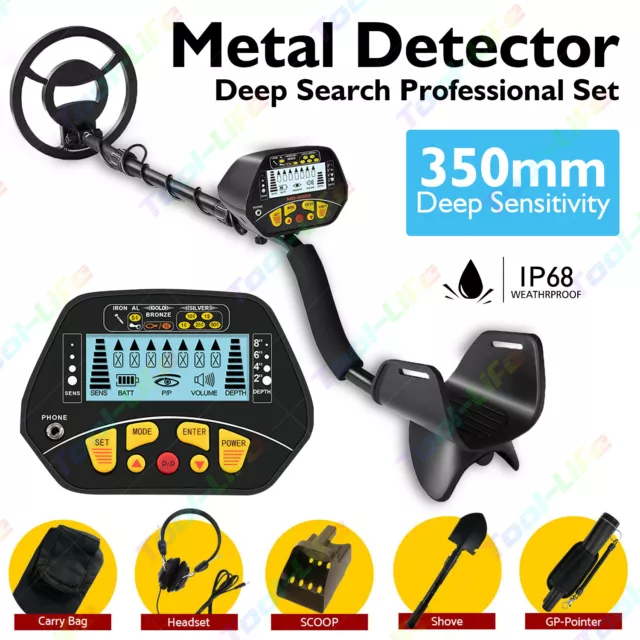 350MM Deep Sensitive Metal Detector Searching Gold Digger Treasure Hunter Set OZ