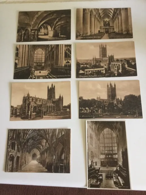 8 Vintage Gloucester Cathedral, Friths Serie, unverpostet, Top Zustand