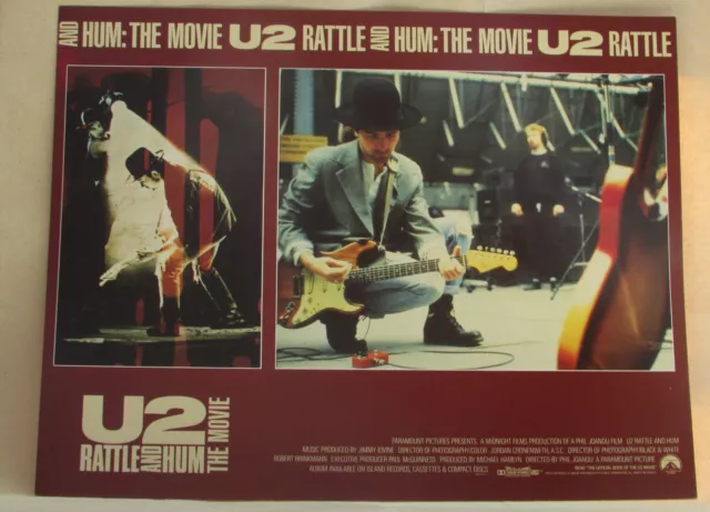 Lobby Cards 1988 U2 RATTLE AND HUM tour documentary 8 cards  11 X 14