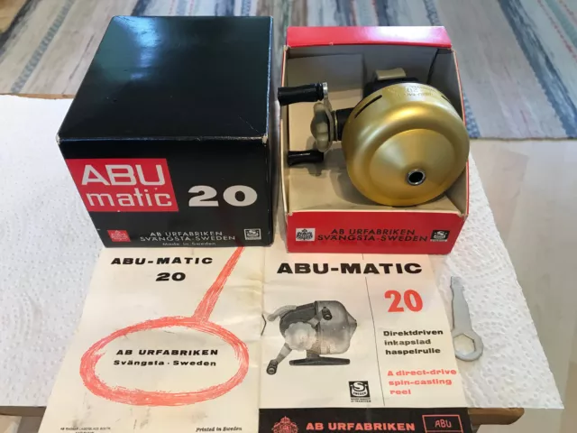 ABU Abumatic 20 rare old reel+box+papers+key/TOPcondition/TOPZustand