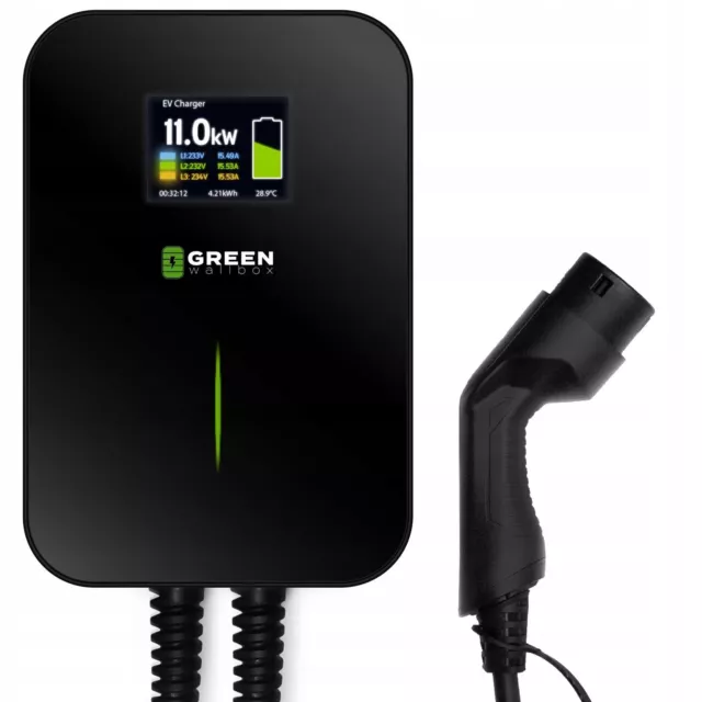 Habu 2in1 Chargeur mobile intelligent pour EV 11 kW 7 m Green Cell