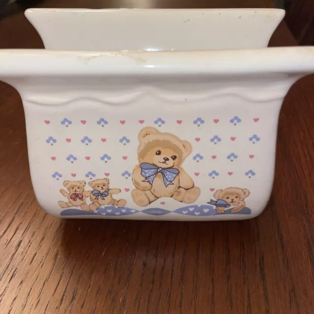 Vintage Tienshan Country Bear Stoneware Napkin Holder Theodore