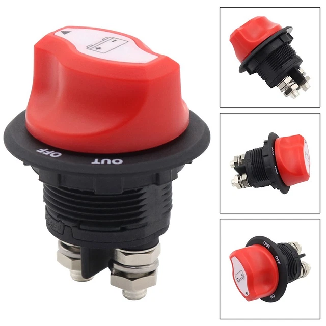 MARINE BOAT BATTERY Isolator Cut Off Kill Switch with Ergonomic Design