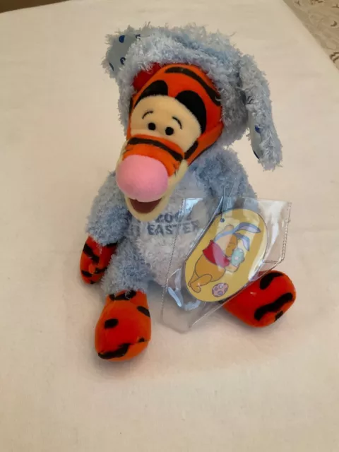 Vintage 2002 Easter Rabbit Tigger Disney Exclusive Soft Plush Toy Nwt Retired