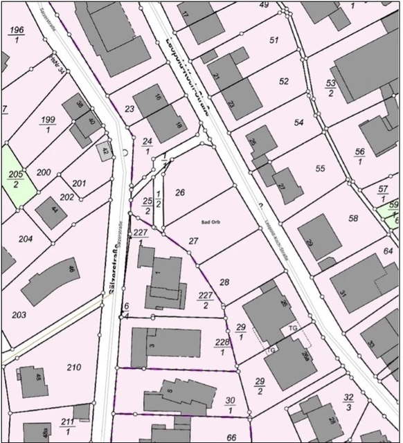 großes Grundstück von Privat Leopold-Koch-Straße in Bad Orb