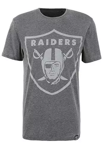 NFL Oakland Raiders Classic Charcoal Cotton T-Shirt by Recovered