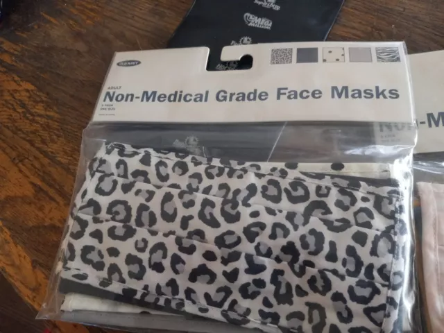 NEW! Old Navy Reusable Face Masks Cloth Adult Size  5-Pack you pick out of 2