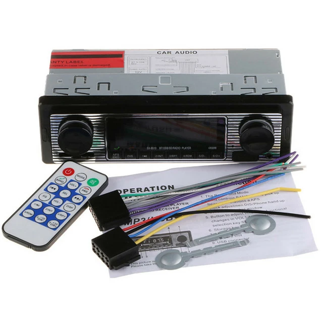 Bluetooth Car Stereo Audio Radio FM/SD/USB/AUX Input Receiver In-Dash MP3 Player