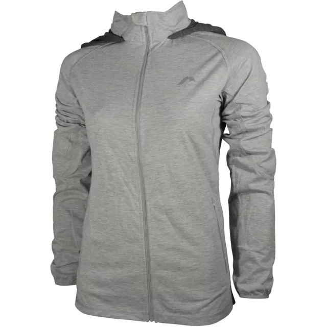 More Mile Marl Womens Training Hoody Grey Soft Full Zip Sports Hoodie Running