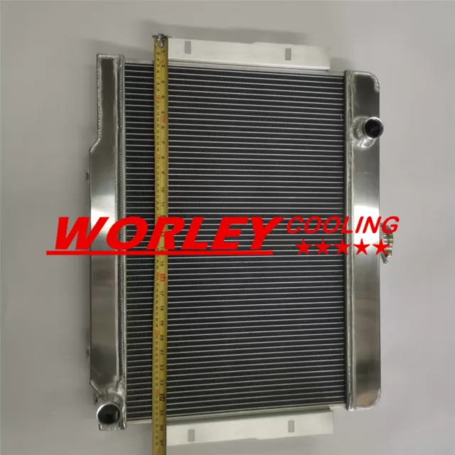 44mm Aluminum Radiator For 72-86 Jeep CJ CJ5 CJ7 Chevy Small Block SBC Swap V8