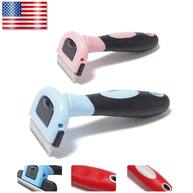 US Pet Grooming Brush Deshedding Tool Dog Cat Rake Comb Fur Remover Reduce Hair