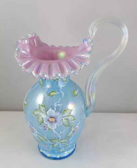 2796 ZM Fenton Victorian Art Glass 7½" Pitcher 1995 Connoisseur Coll LE #222/490