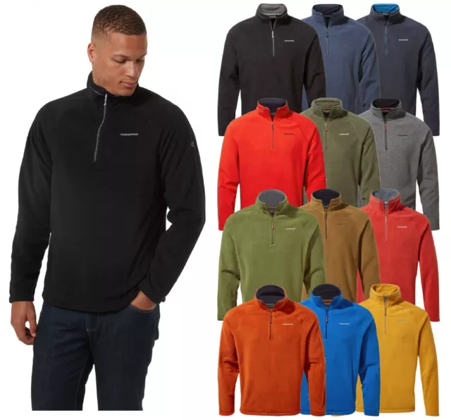 Craghopper Mens Corey Half Zip Lightweight Soft Micro Fleece Pullover Jumper Top