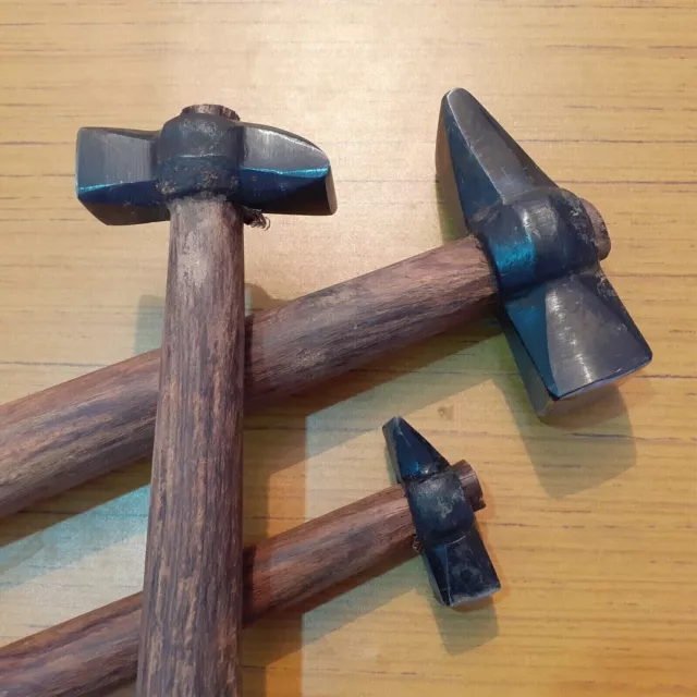 New Heavy Iron home use Hammer Blacksmith Wooden useable item SET OF 3 hammer