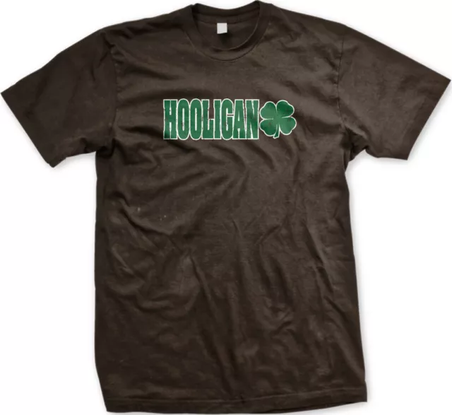 Hooligan Shamrock Irish St Patrick's Day Soccer Drunk Fight Pub Am Men's T-Shirt