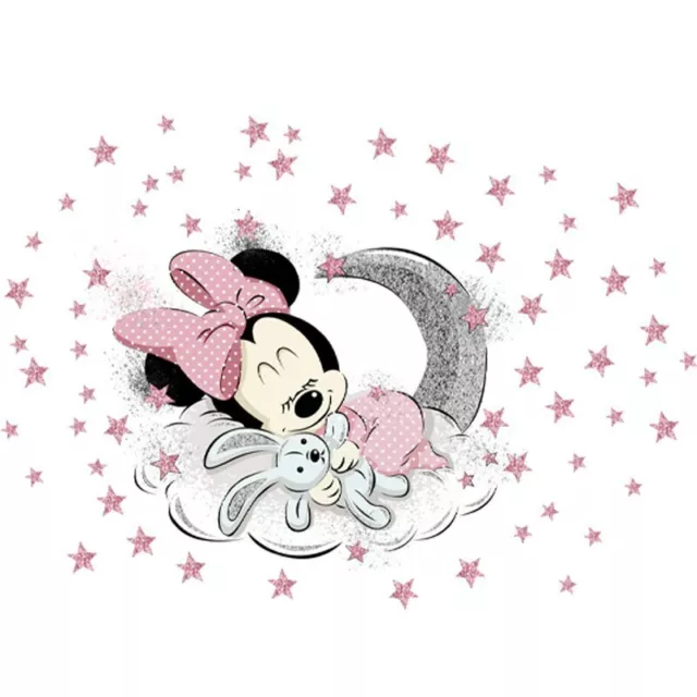 Minnie Mouse Wandtattoo Wandsticker XXL Baby Mädchen Wolke Maus Kinderzimmer 3