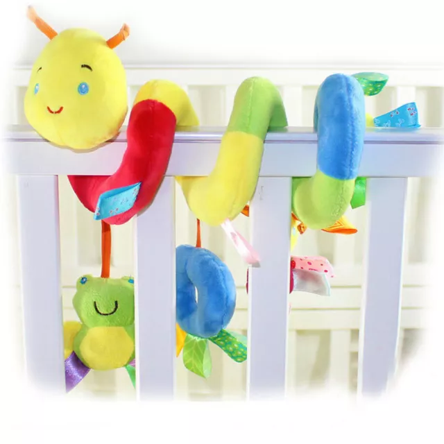 Baby Activity Spiral Stroller Car Seat Travel Lathe Hanging Toys Rattles Toy US 3