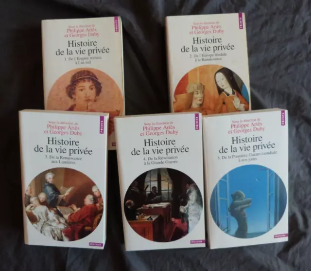 Ph. ARIES & Georges DUBY, "Histoire de la Vie Privée" en 5 volumes, Points Seuil