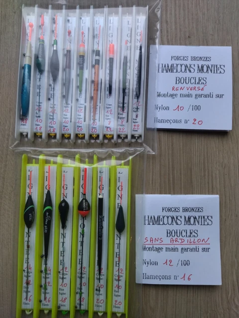 Ensemble de ligne de pêche robuste 3 pièces fond inversé pour pêche