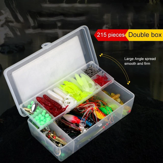 Hochwertiges Hot Sale Köder Set 215 Stück doppelt verpackt Angeltackle Köder