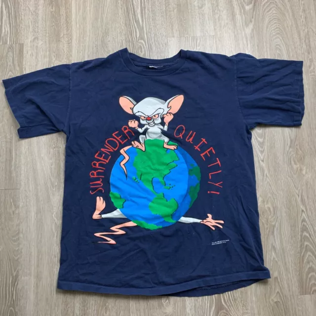 CHANGES ANIMANIACS PINKY And The Brain Vintage 1995 Graphic Tee T Shirt ...