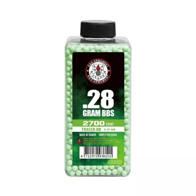 G&g Bolitas Trazadores De 0.28G Botella 2700 BB Verde (G07268)