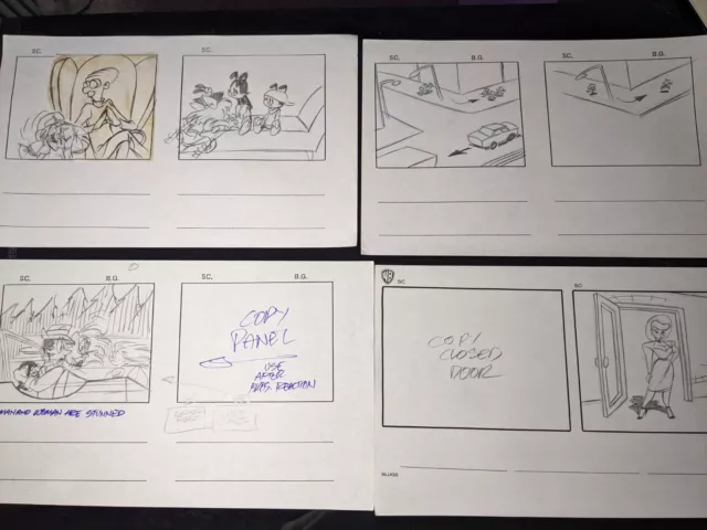 Animaniacs animation cel production art vintage cartoons cartoon STORYBOARDS I11