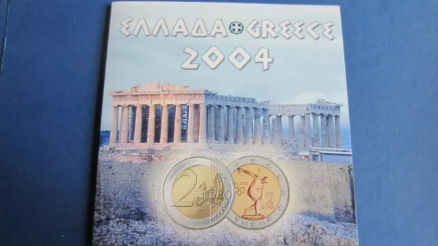 Griechenland Eurokursmünzensatz 2004 Olympiade Athen in st