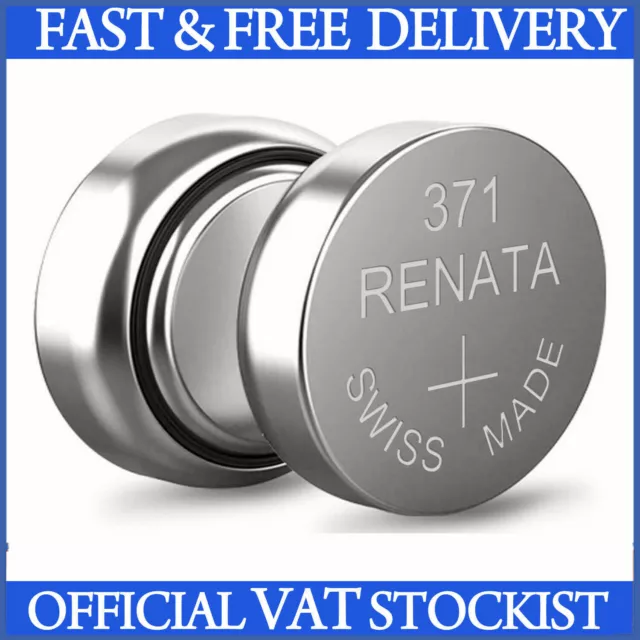 Renata 371 SR920S Watch Battery - Long Expiry - Swiss Made - FAST& FREE DELIVERY