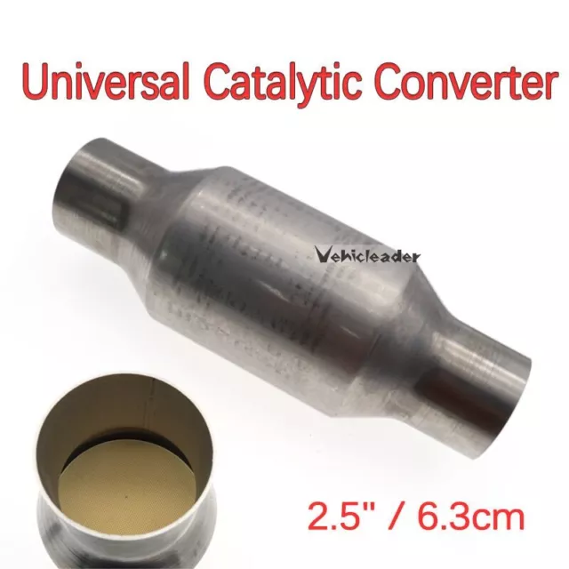 UNIVERSAL Sports Cat Catalytic Converter High Flow 400 Cells Metal Body 2.5 Inch