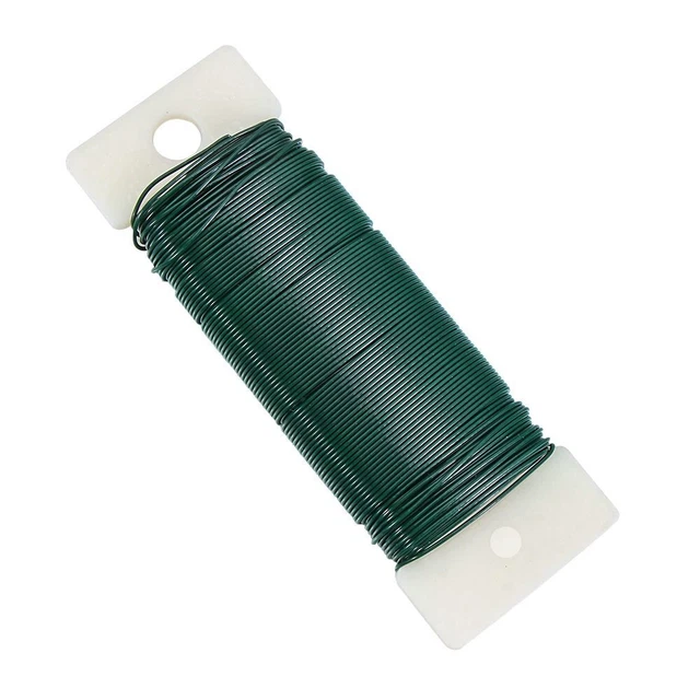 Plastic Coated Wire Floral Wire Paddle Wire for Crafts Xmas Green Rope