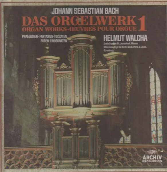 Bach Das Orgelwerk 1, Helmut Walcha NEAR MINT DGG Archiv Vinyl LP-Box