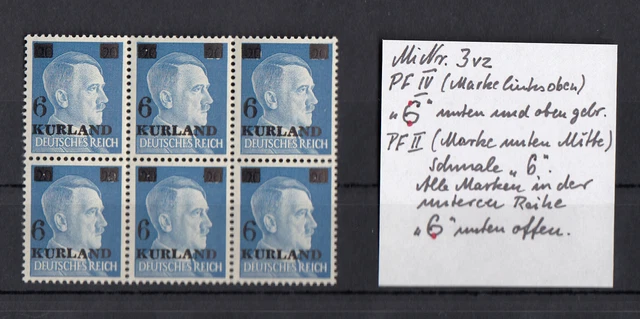 Kurland, Mi.-Nr. 3 vz ** geprüft  Type II  IV