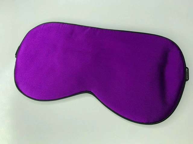 TOP Schlafmaske Seide Verstellbar Brille Augenmaske Reise Augenbinde Violett NEU