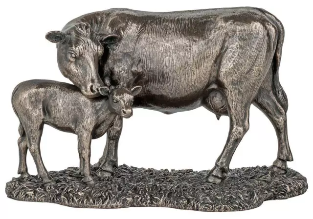 Cow and Calf Bronze Large Sculpture
