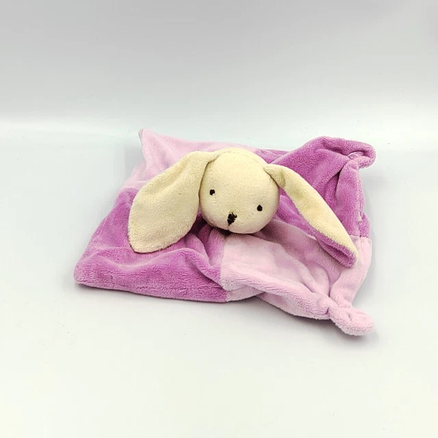 Doudou plat carré lapin rose CMP - 29508