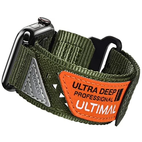 ULTIMAL Bracelet de sport compatible avec Apple Watch 45 mm 44 mm 42 mm en ny...