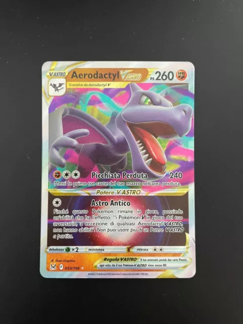 CARTE POKEMON ITA Aerodactyl VAstro 093/196 Origine Perduta Mint V