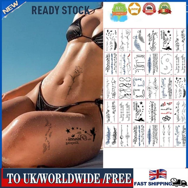 Temporary Tattoo Sticker Letter Art Stickers Lovely for Boys Girls 57x97mm