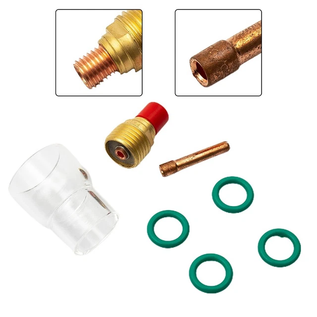 7Pcs/set Torch TIG Welding Stubby Gas Lens #12 Cup For WP-9 WP-20 WP-25 Kit