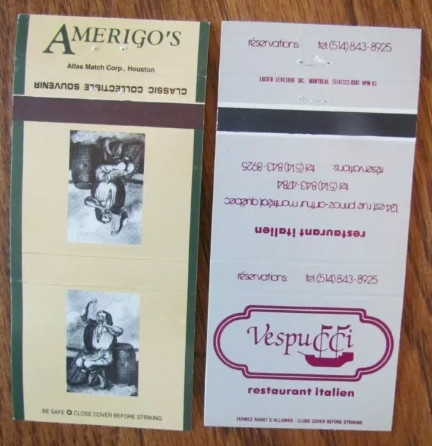 Famous People Related Matchbook Matchcovers: Explorer Amerigo Vespucci -E10