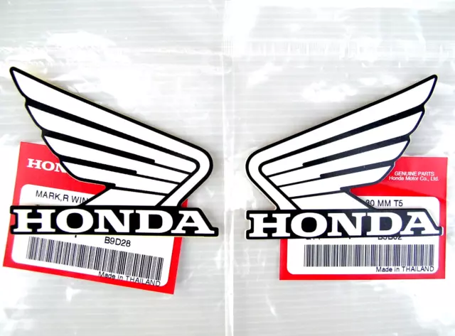 ORIGINAL Honda-CB/CBR Wing Flügel-9cm-WEISS/SCHWARZ-Sticker-Aufkleber-90mm-CB