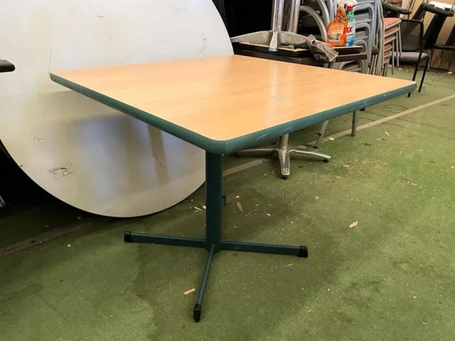 40 Square Tables 900X900 Green Metal Base for Cafe Restaurant Alfresco